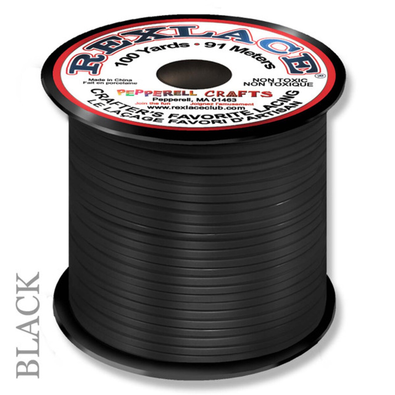 Rexlace Plastic Crat Lacing Spool, 100 Yard, Non-Toxic, Non-Bleed, Lanyard for Camp and School Crafts